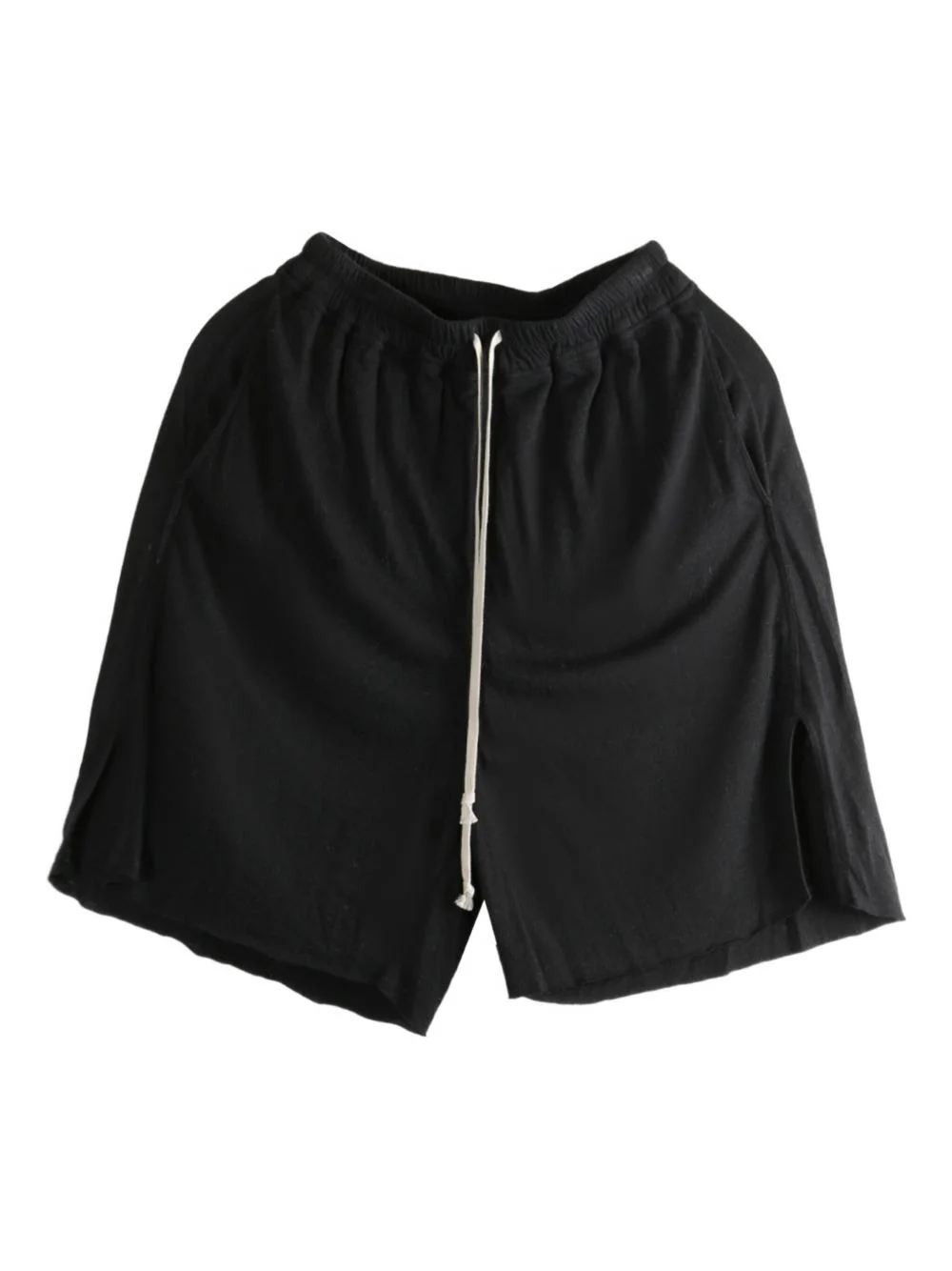 drawstring side-split shorts - 1