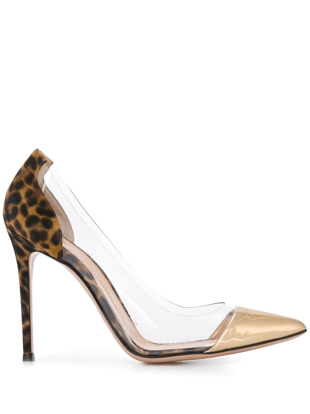 leopard print detail pumps - 1