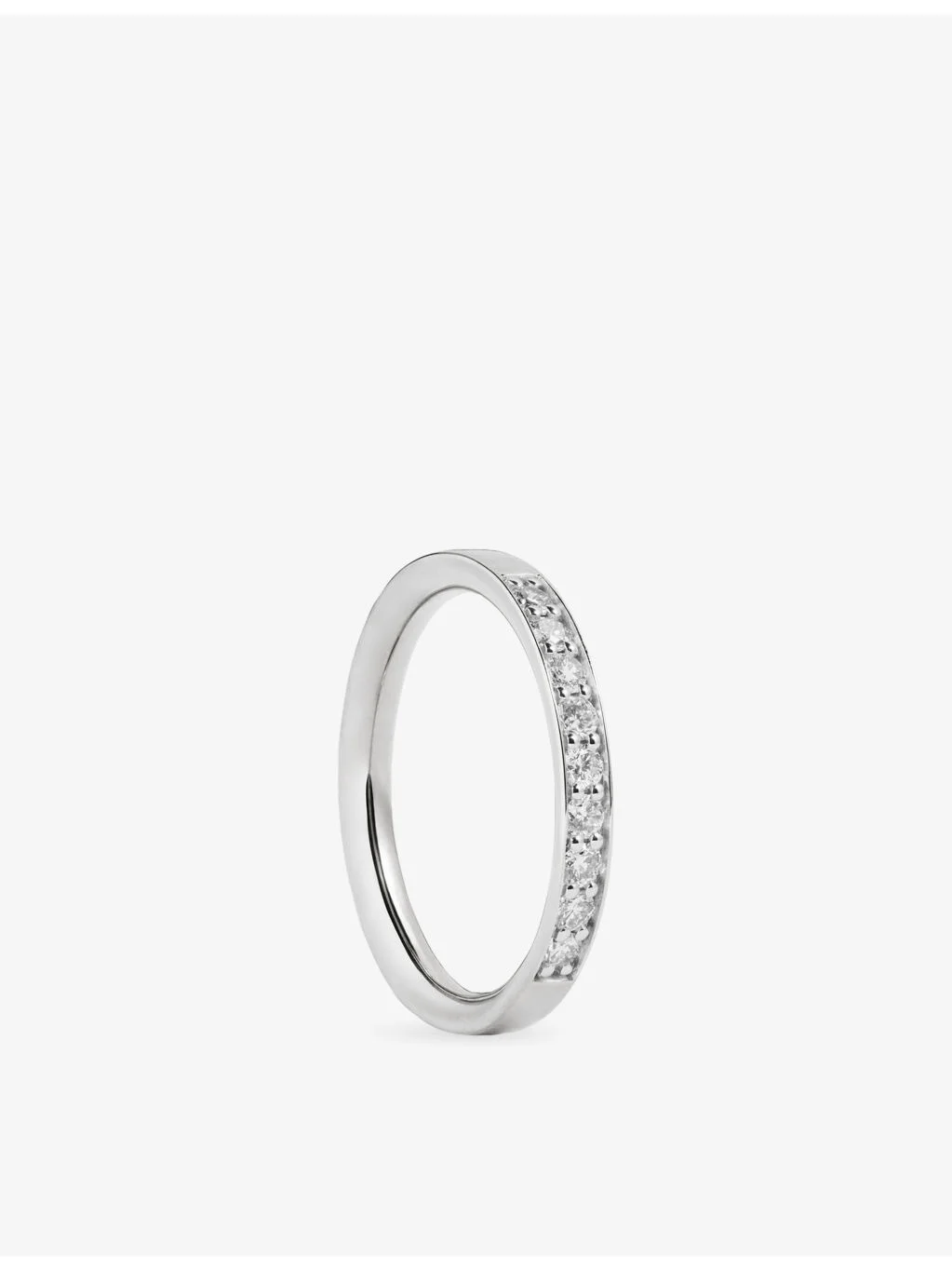 Essential Sterling-Silver And 0.22ct Lab-Grown Diamond Band Ring - 1