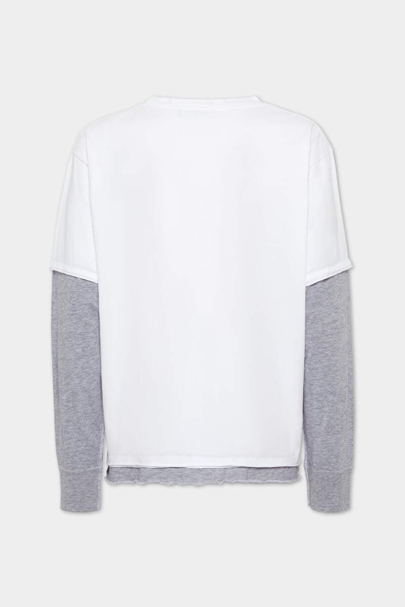 DSQUARED2 WASHED AND DESTROYED INVICTA LONG SLEEVED T-SHIRT outlook
