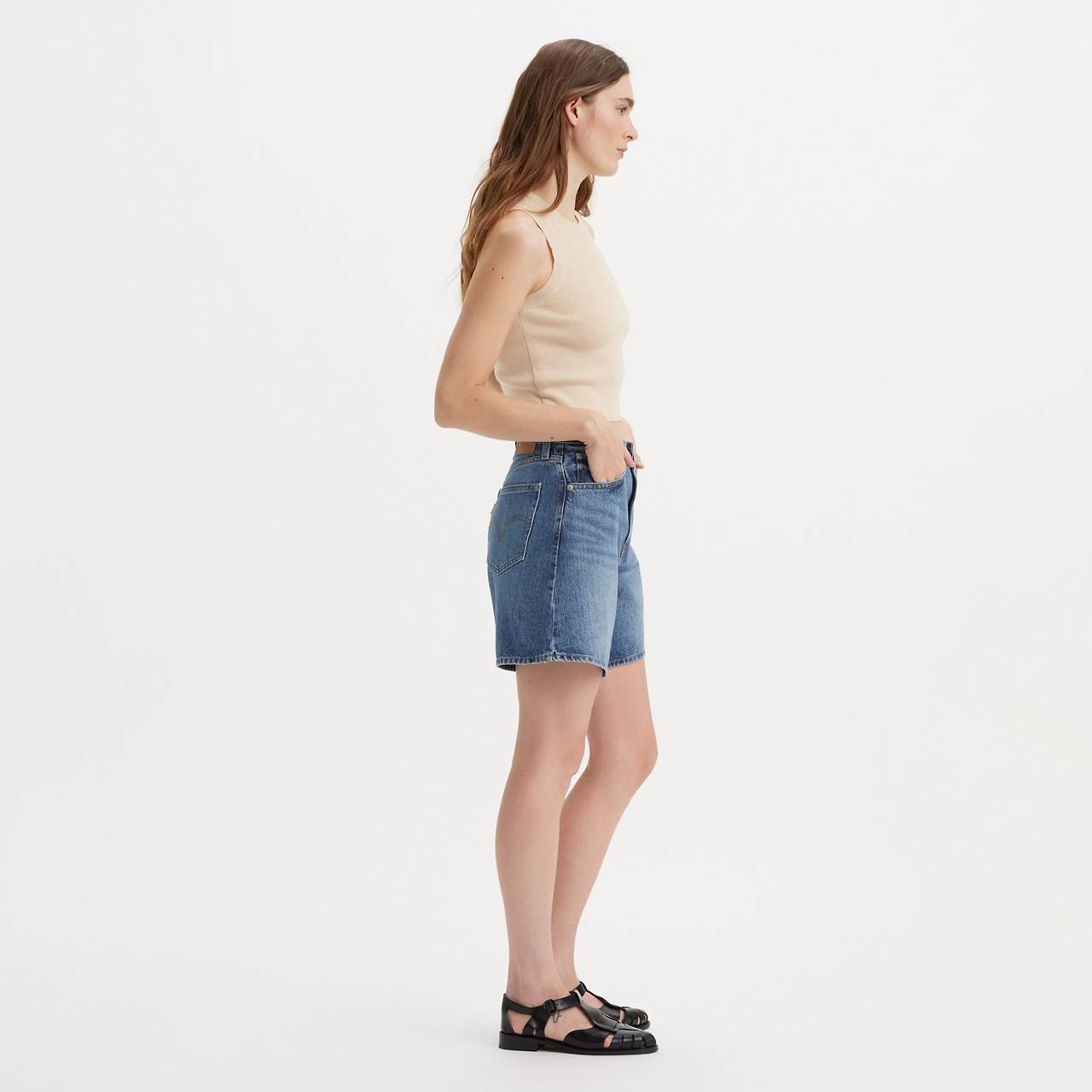 HIGH RISE BAGGY WOMEN'S SHORTS - 6