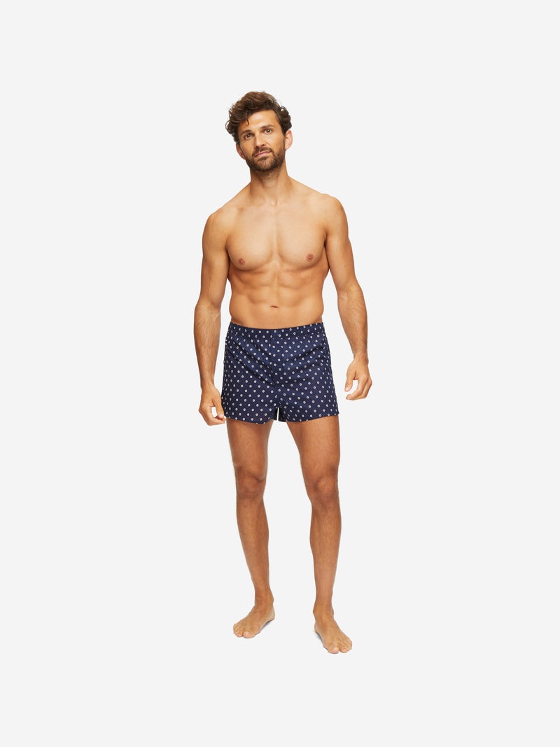 Men's Modern Fit Boxers Nelson 93 Cotton Batiste Navy - 4