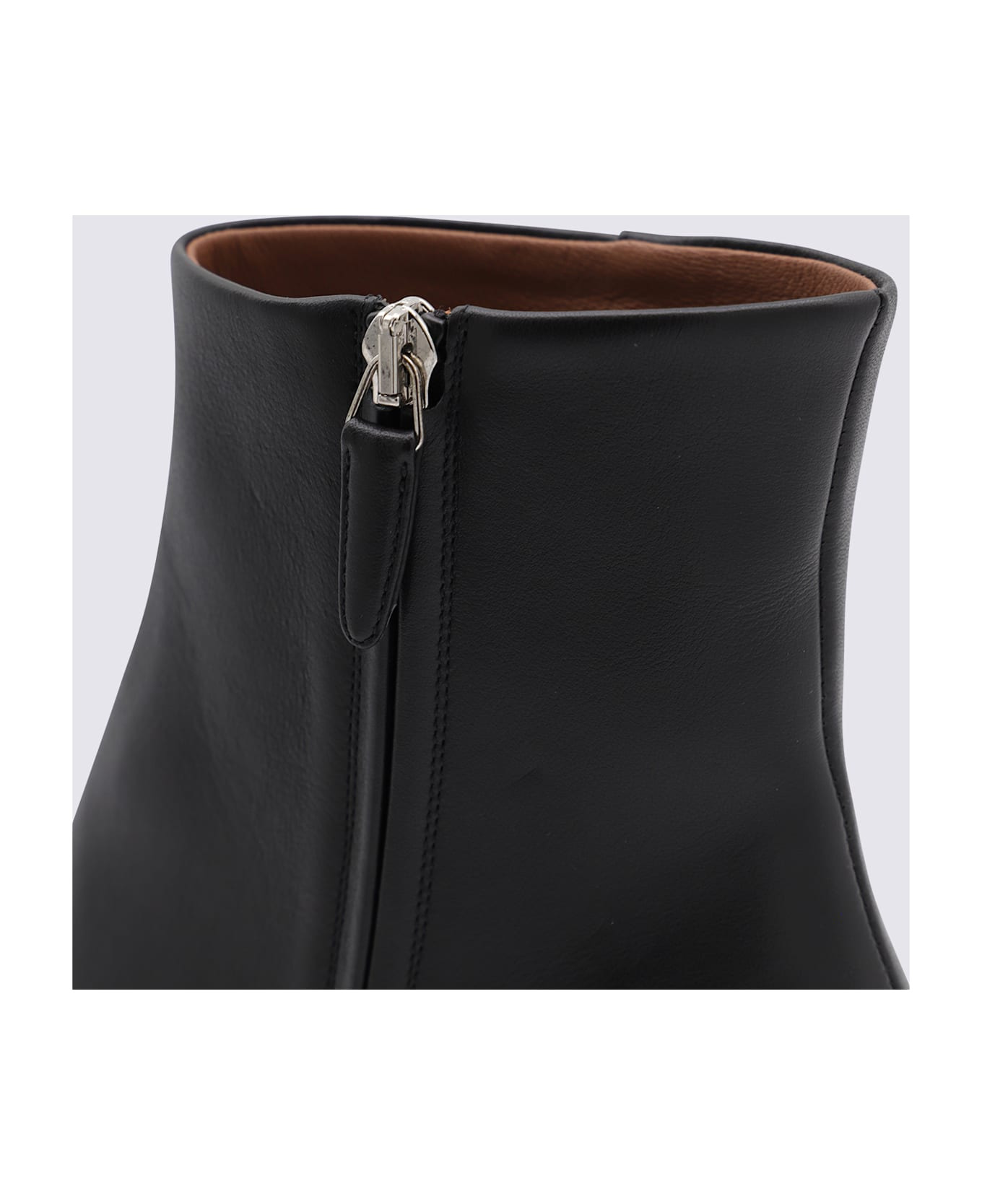 Black Leather Jane Boots - 4