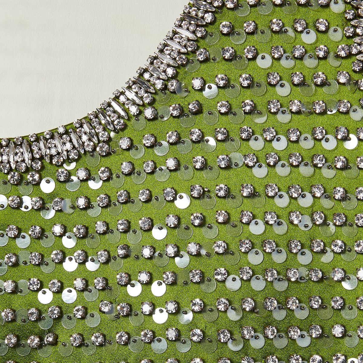Silk dress with crystal embroidery - 7