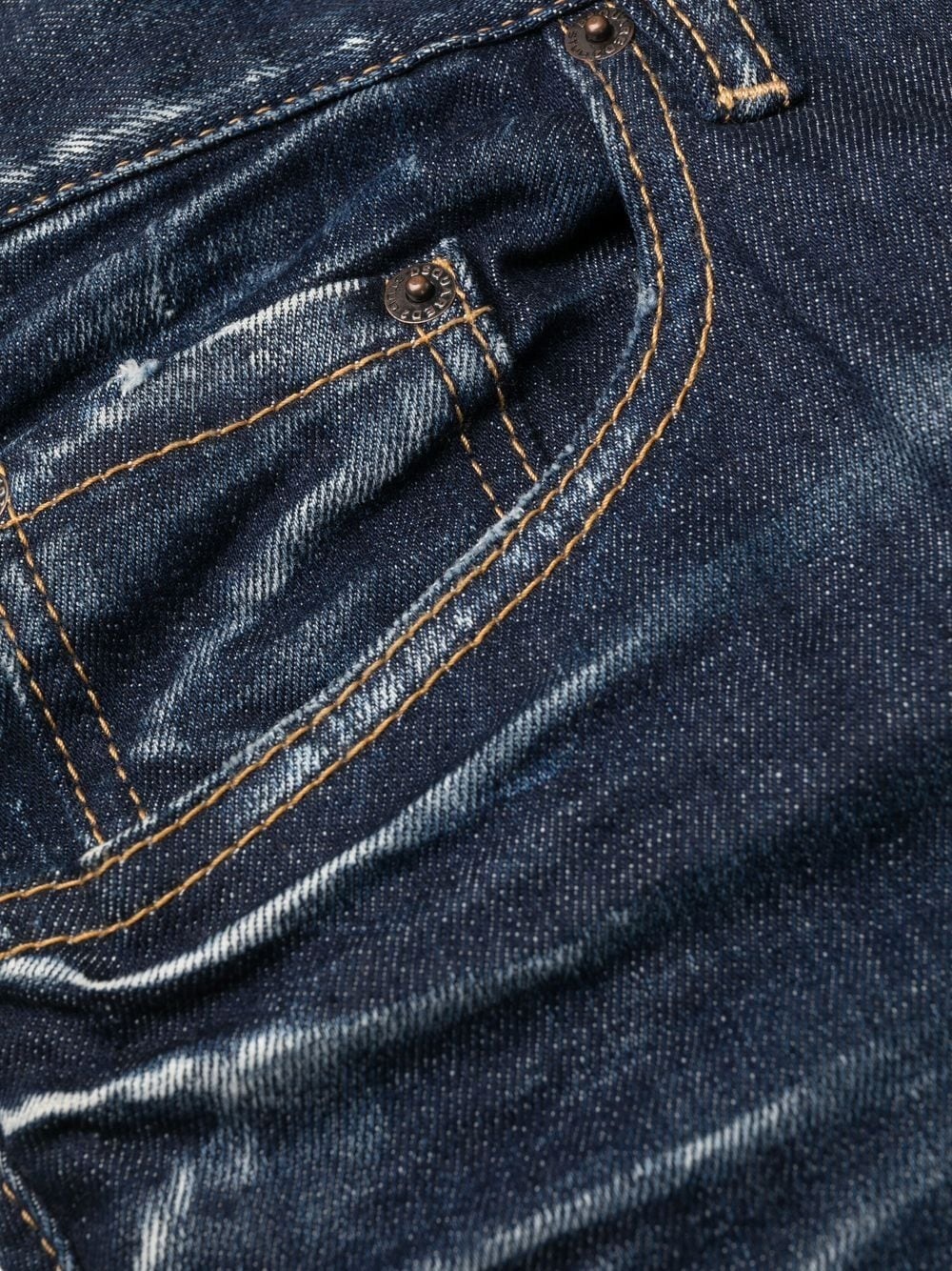 bleach-effect skinny jeans - 6