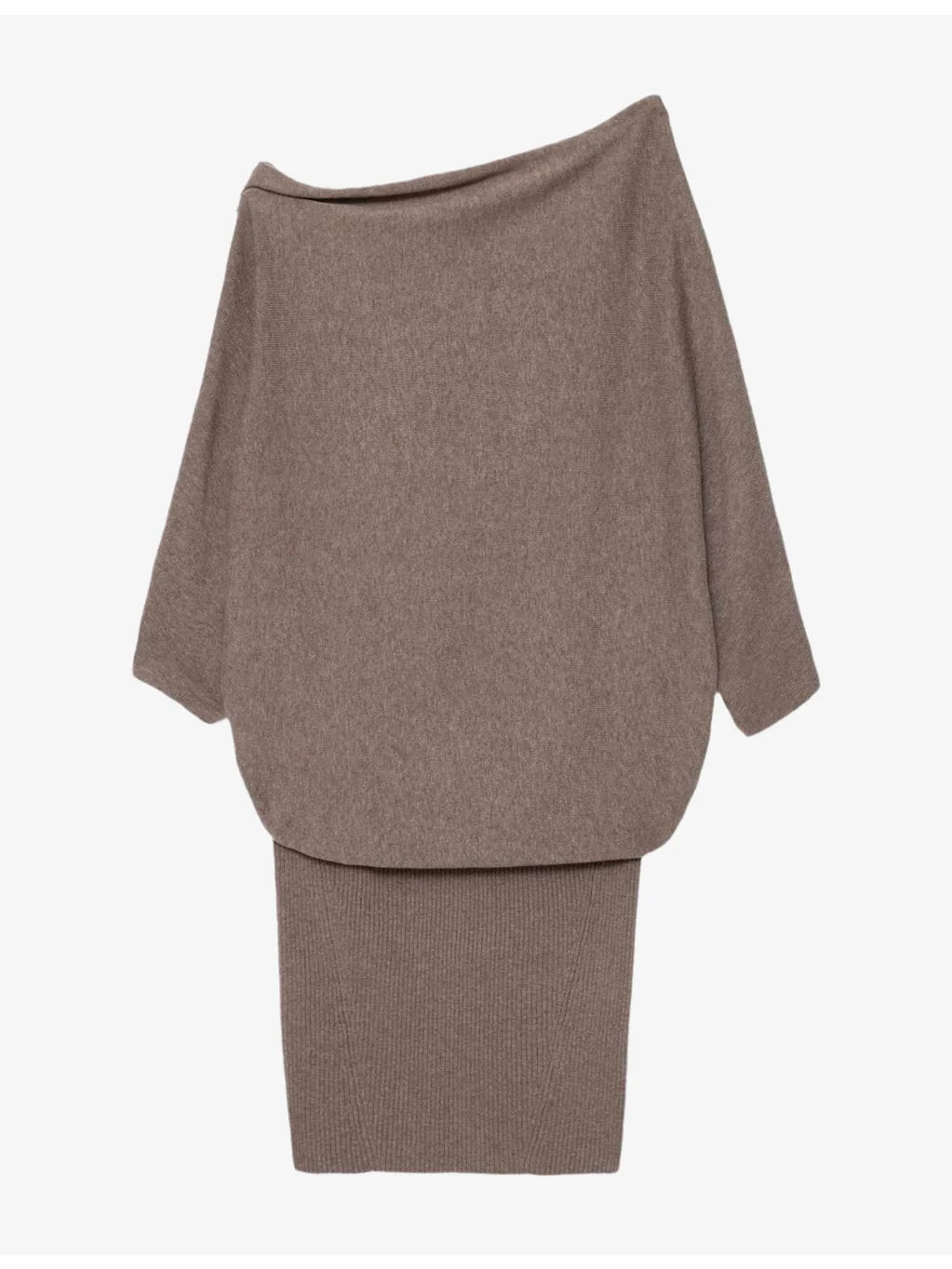 Ellie Asymmetric Cotton-Knit Mini Dress - 1