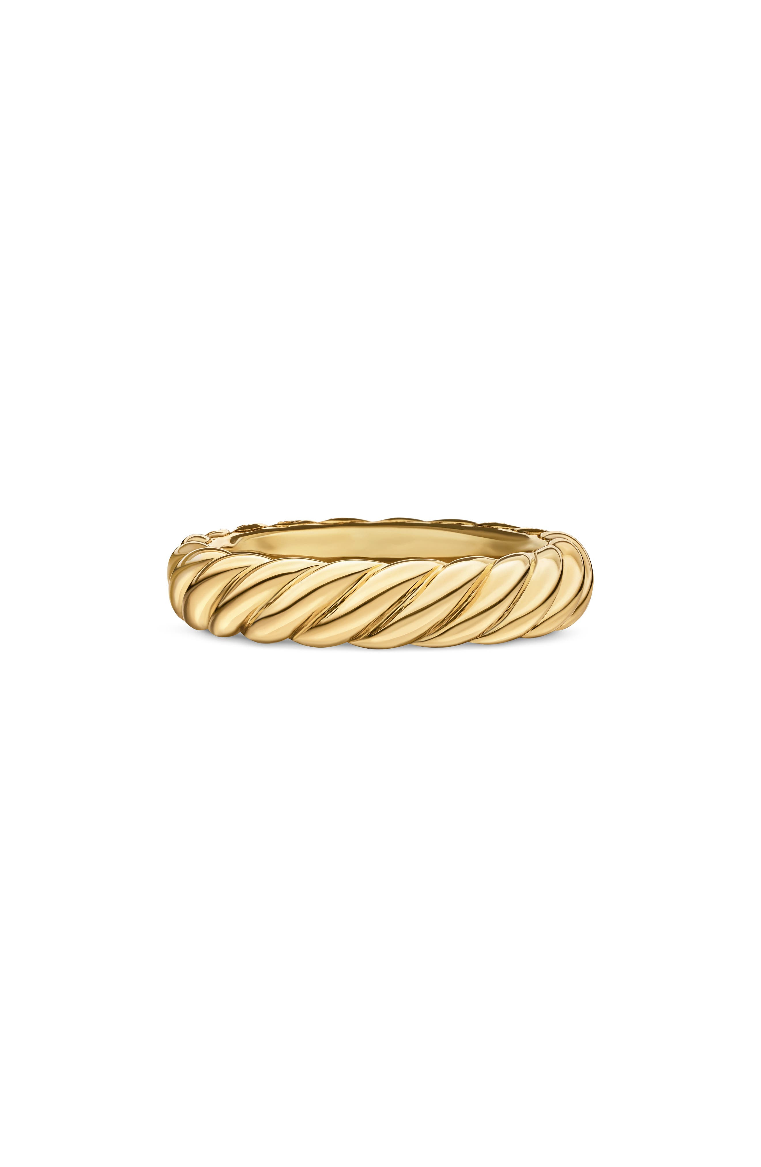 David Yurman Sculpted Cable Pavé Diamond Band Ring in 18K Yellow Gold/Diamond at Nordstrom - 7