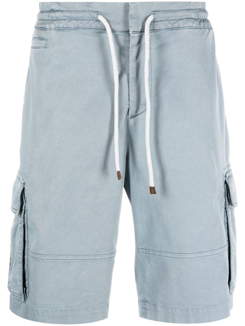 drawstring cargo shorts - 1