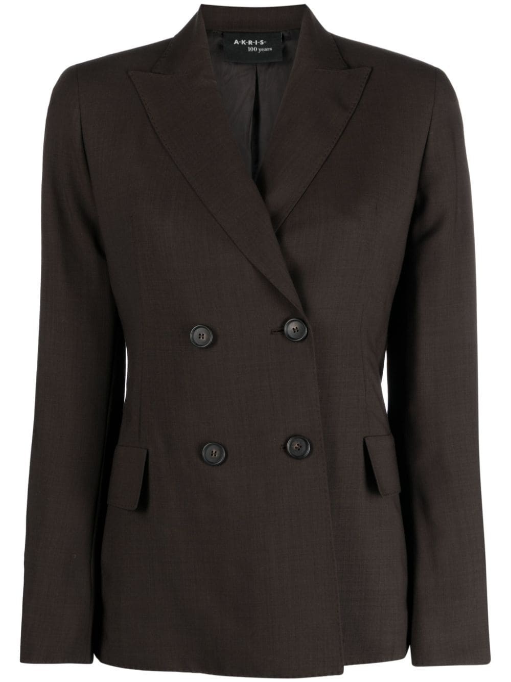 peak-lapels double-breasted blazer - 1