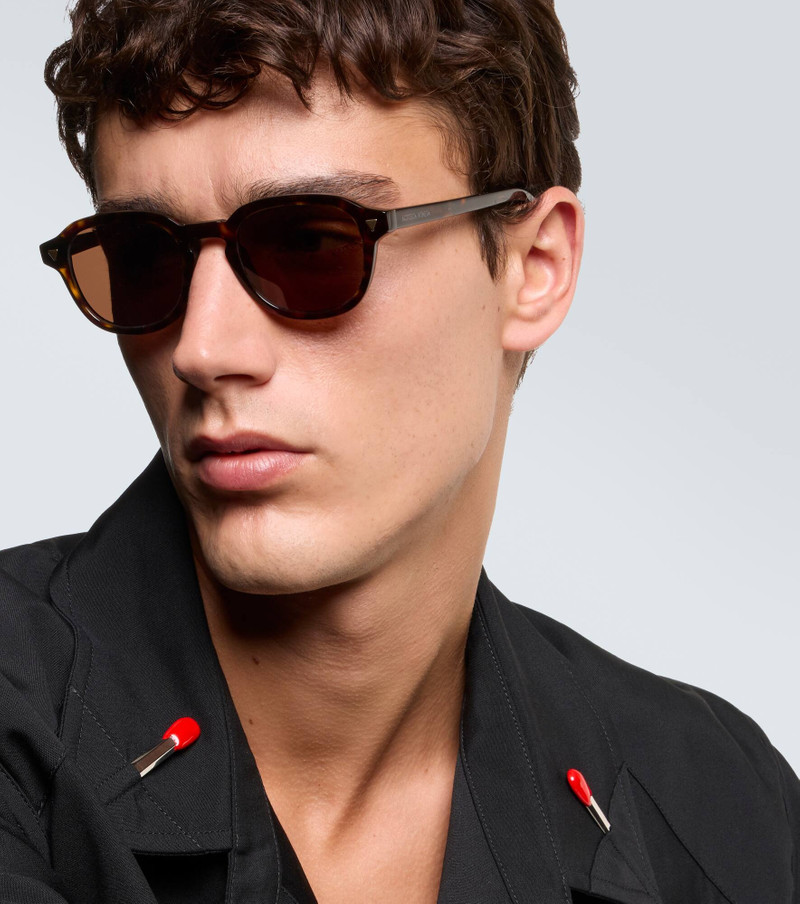 Bottega Veneta Triangle Stud round sunglasses outlook