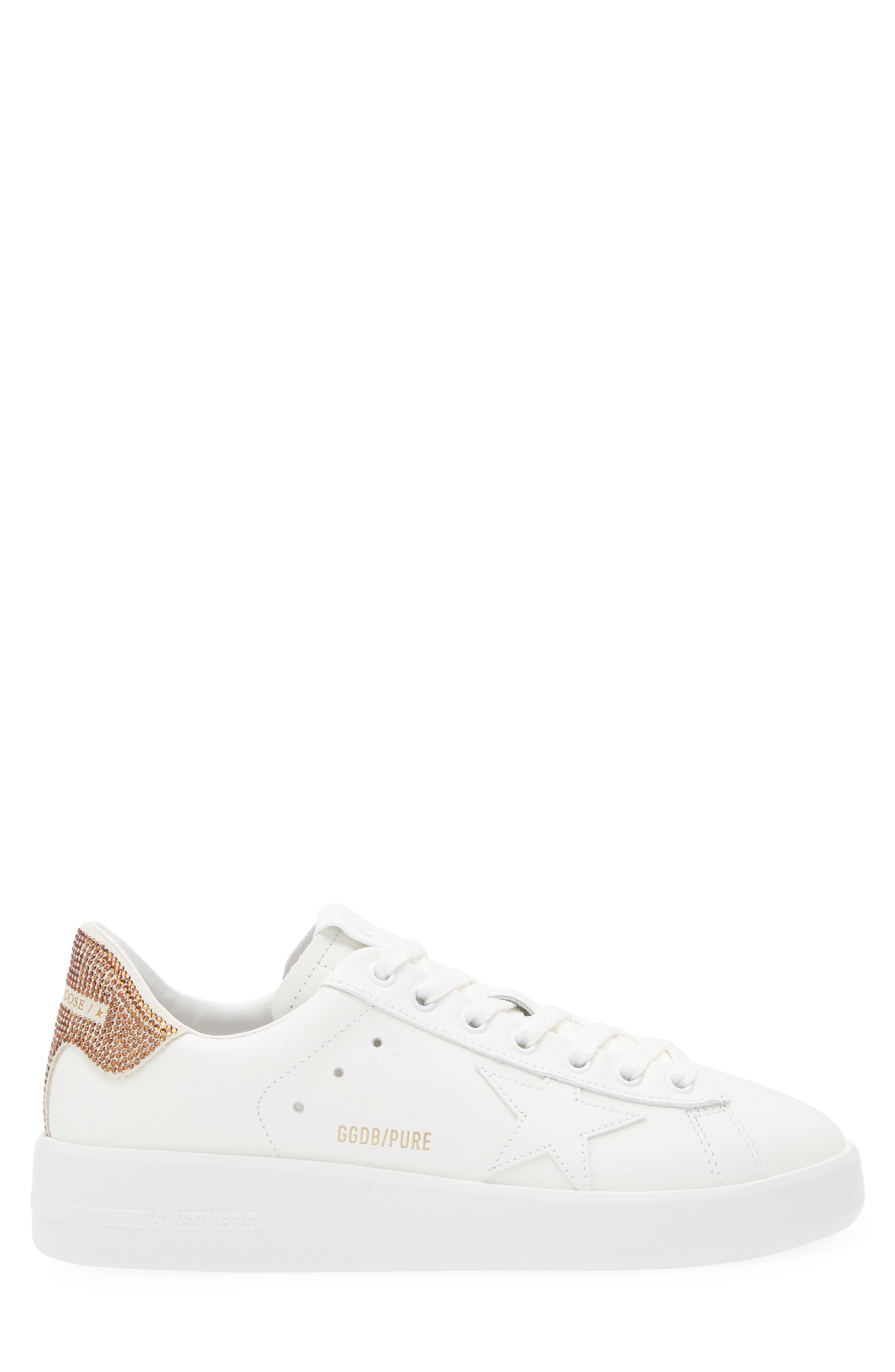 Golden Goose Purestar Sneaker in Optic White/Brown/Beige at Nordstrom - 3