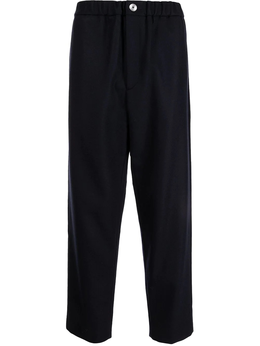 cropped elasticated-waistband trousers - 1