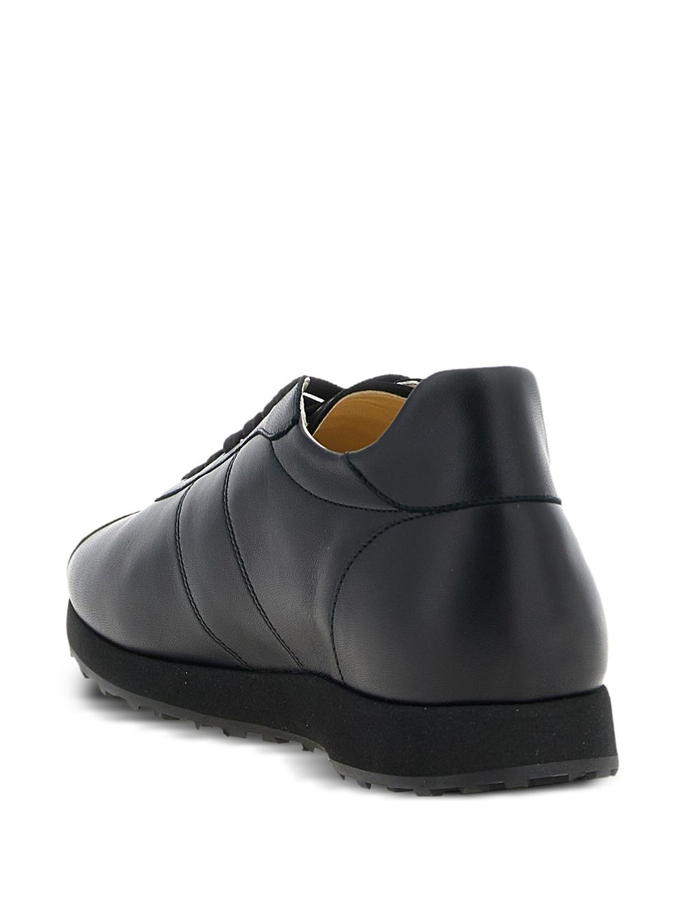 lace-up leather sneakers - 4
