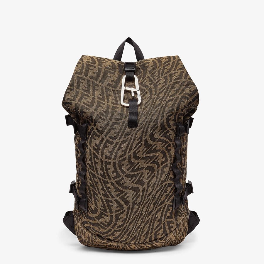 Backpack in brown FF Vertigo fabric - 1