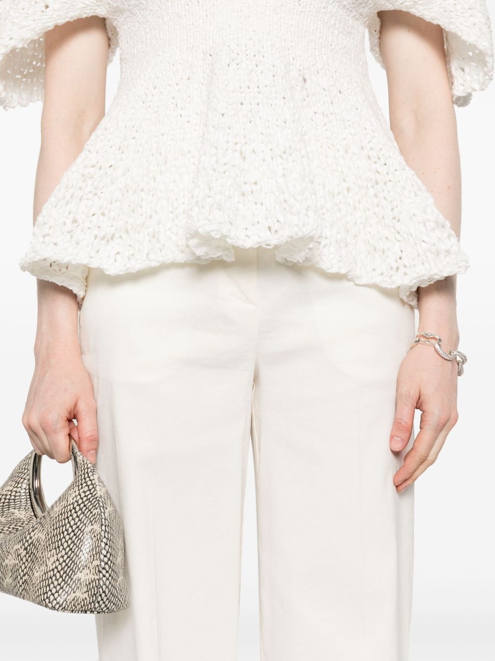 creased tailored trousers - 5