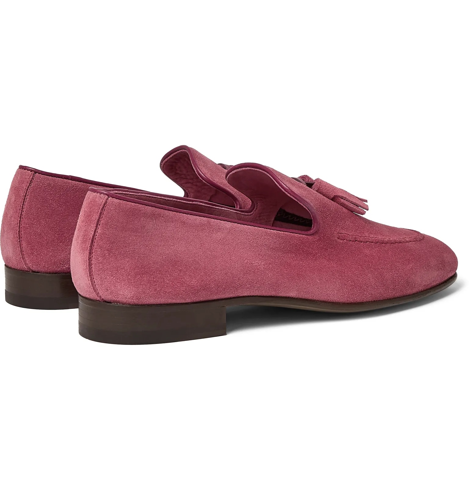 Chester Leather-Trimmed Suede Tasselled Loafers - 5