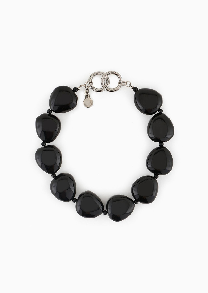 Choker necklace with rounded gemstones 1