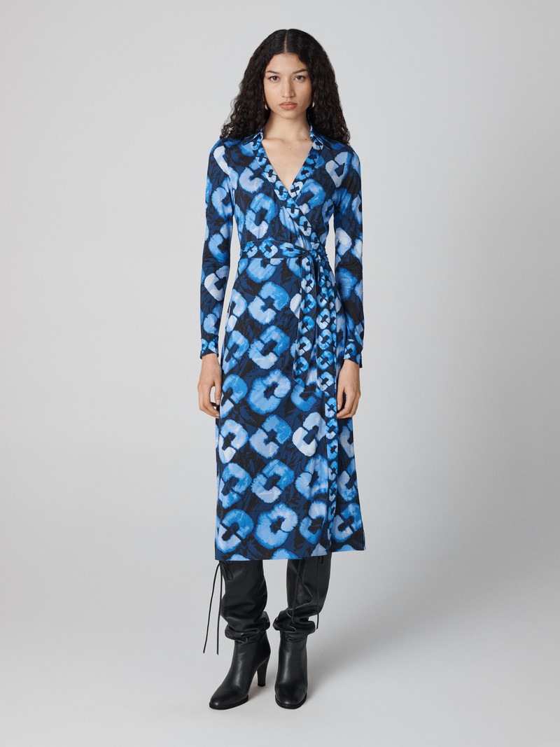 Abigail Silk Jersey Midi Wrap Dress 1