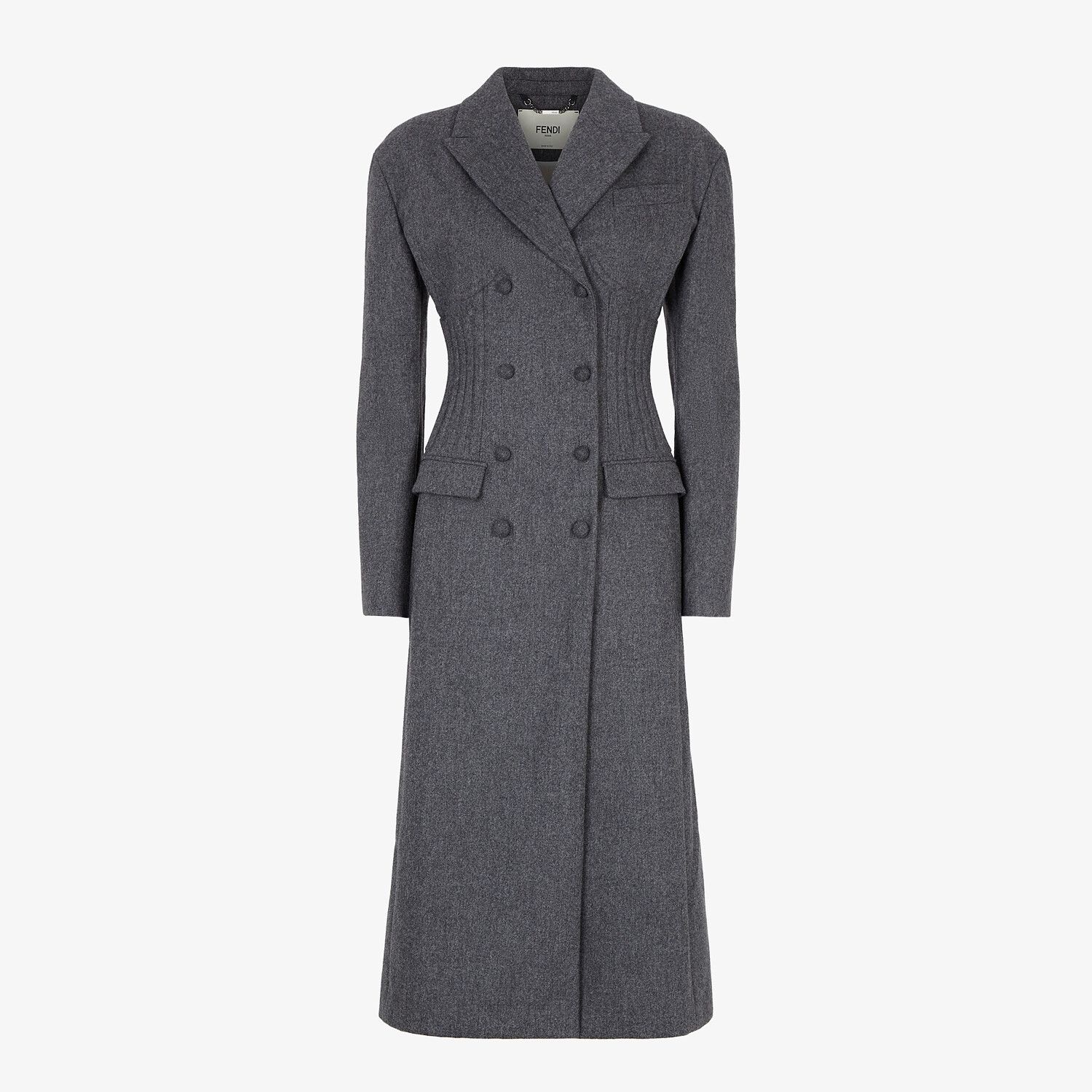 Gray cashmere coat - 1