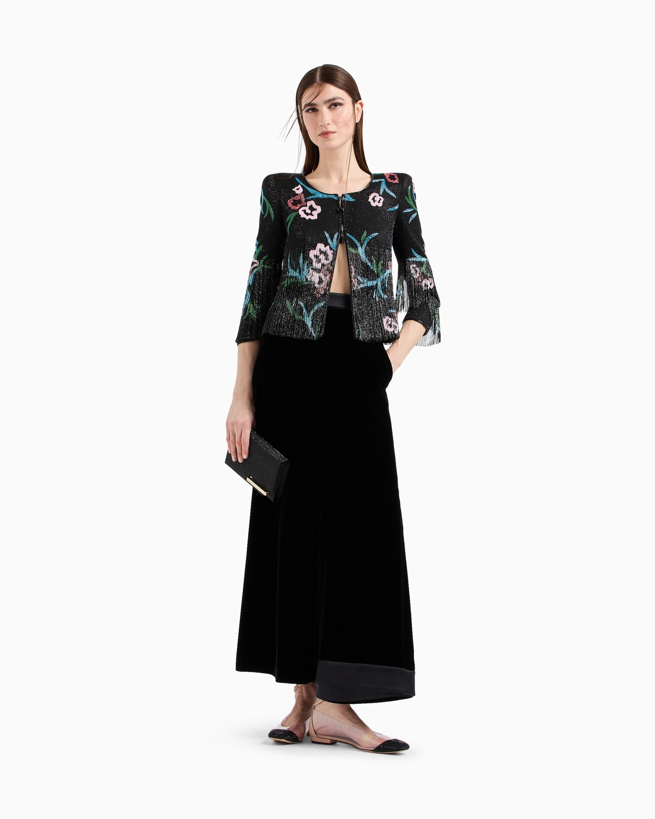 SILK-ORGANZA JACKET WITH FLORAL EMBROIDERY - 2