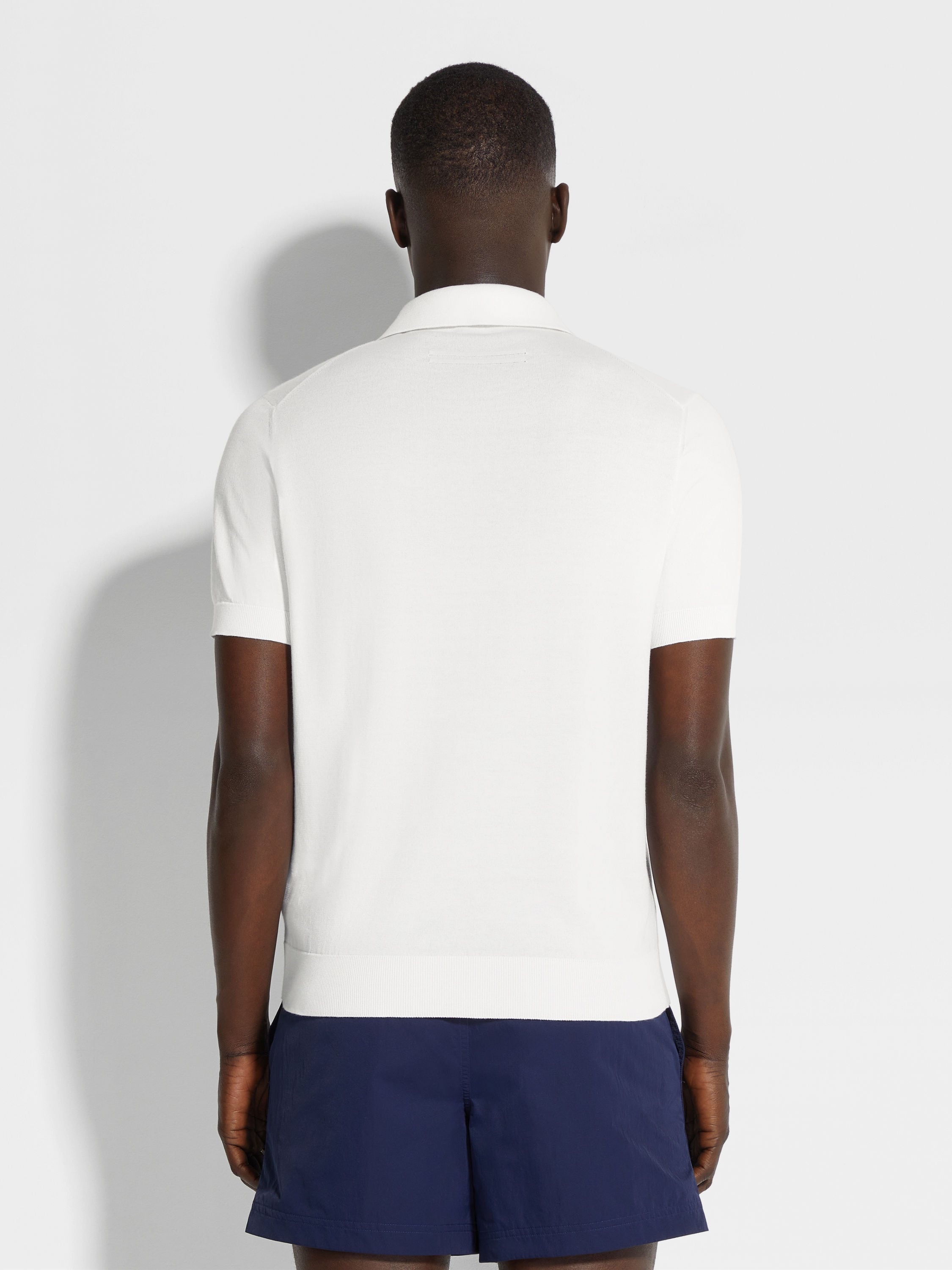 WHITE PREMIUM COTTON POLO SHIRT - 5