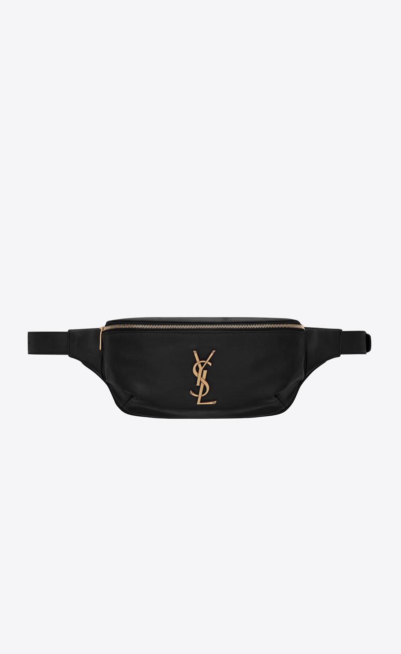 classic monogram belt bag in grain de poudre embossed leather - 1