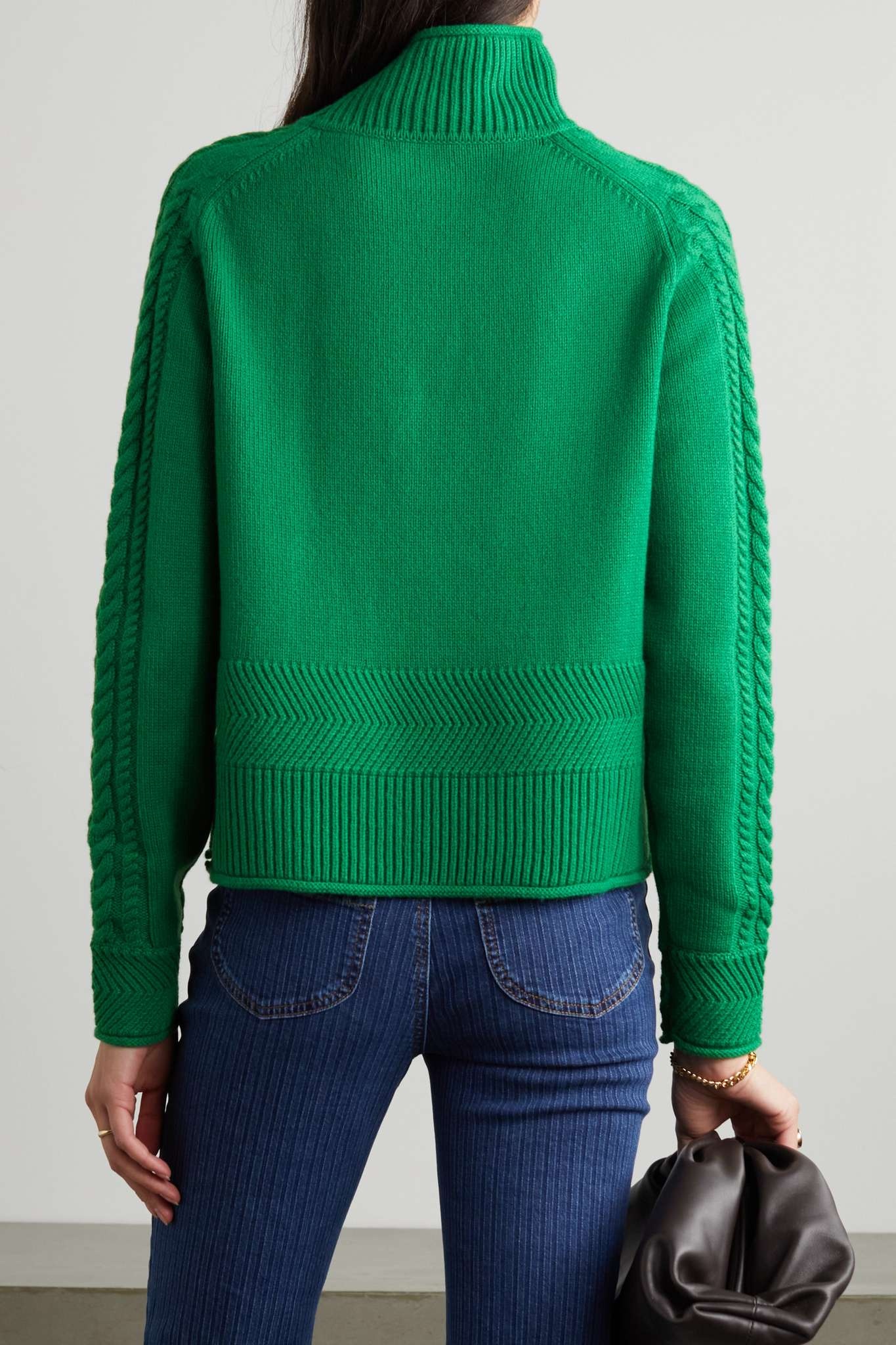 Cable-knit turtleneck sweater - 4