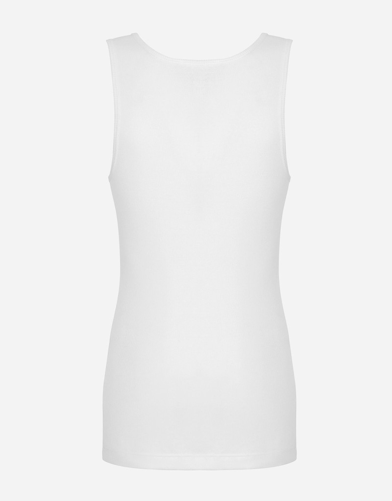 Dolce & Gabbana Fine-rib cotton singlet outlook
