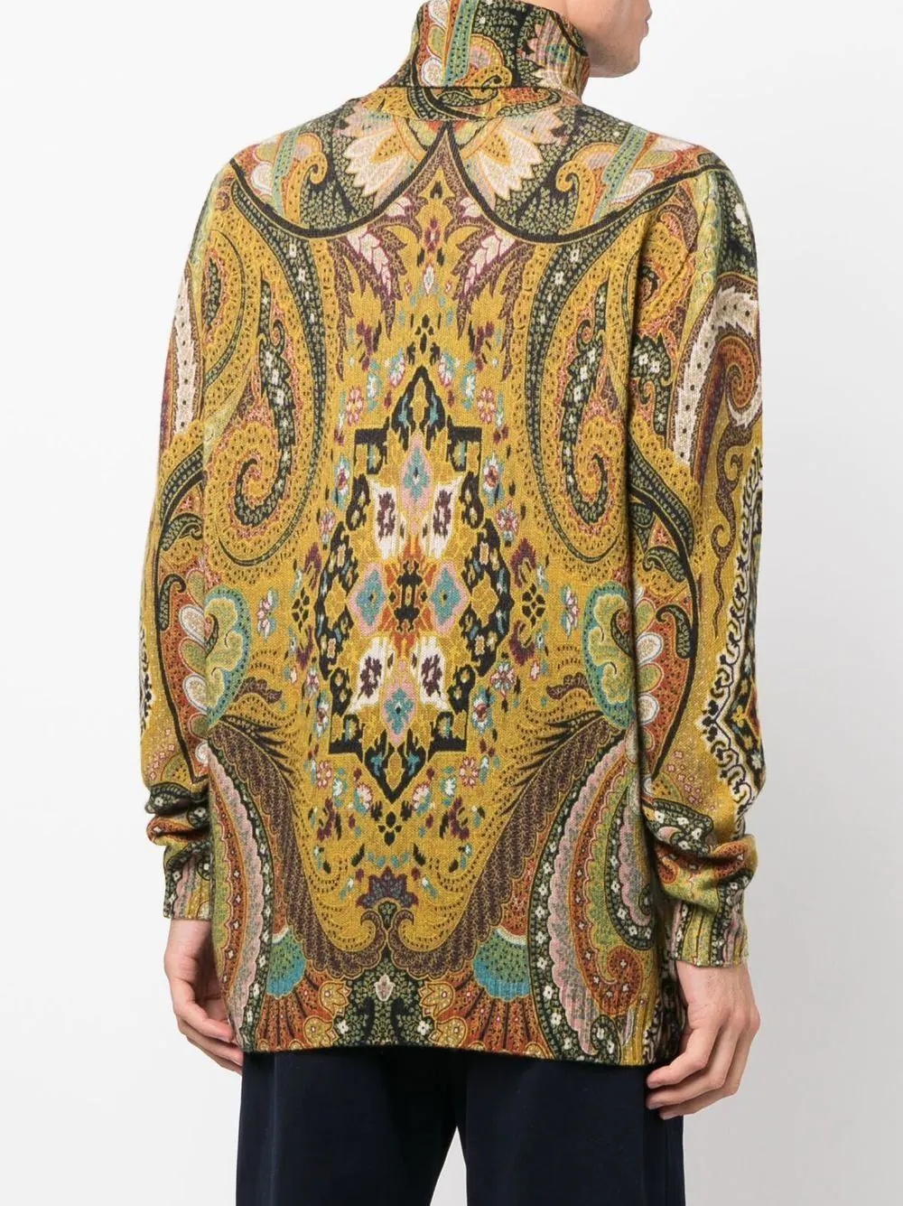 patterned-jacquard roll-neck jumper - 4