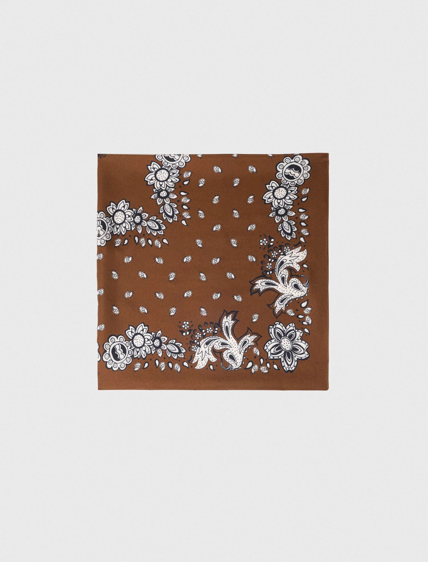 Bandana print silk scarf - 1