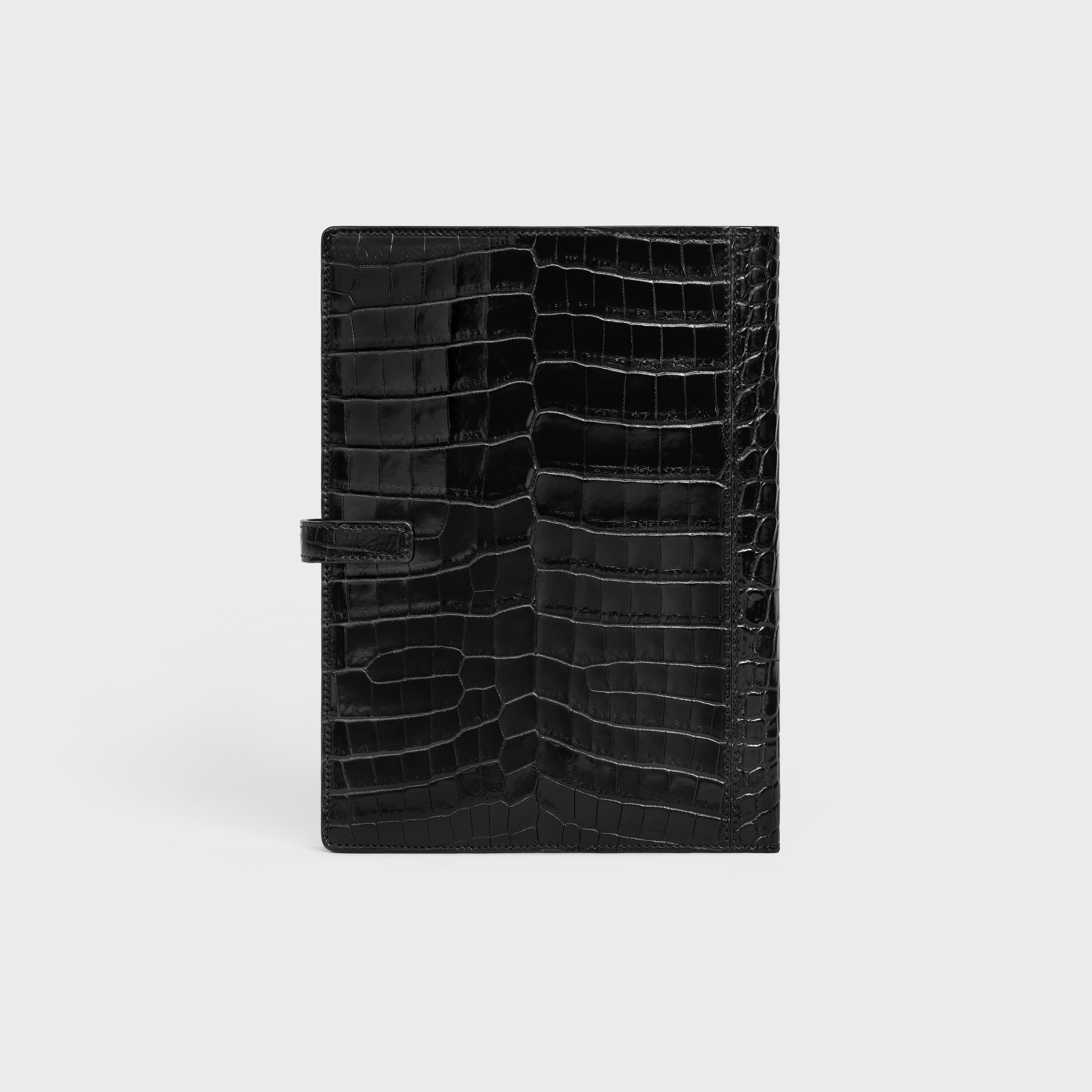 Medium notebook cover in crocodile - 3