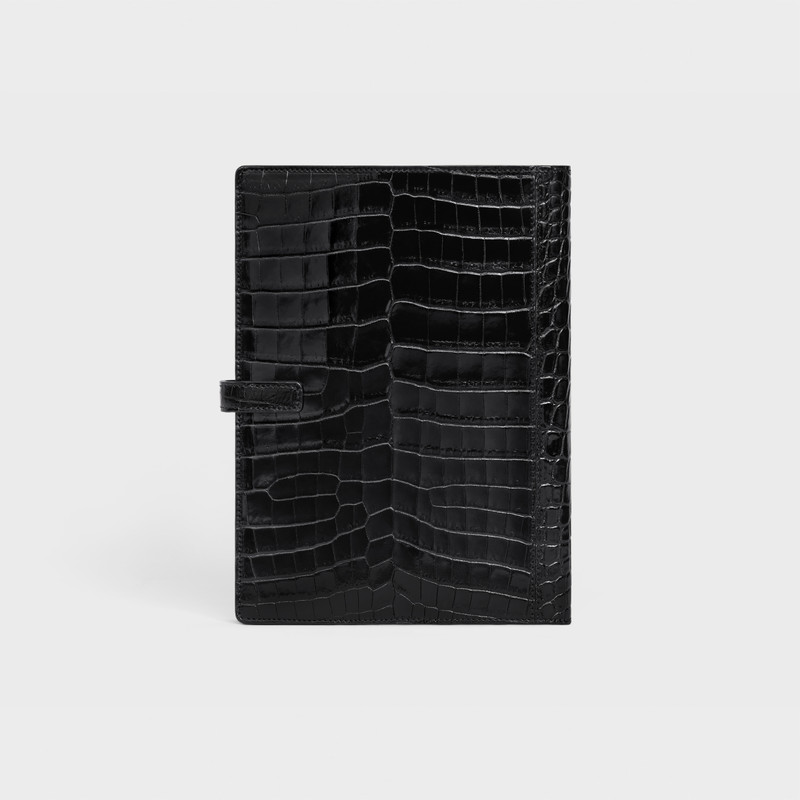 Medium notebook cover in crocodile 3