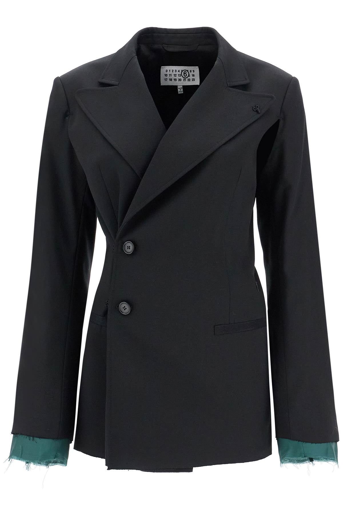 MM6 Maison Margiela Layered Twill Blazer | wananluxury