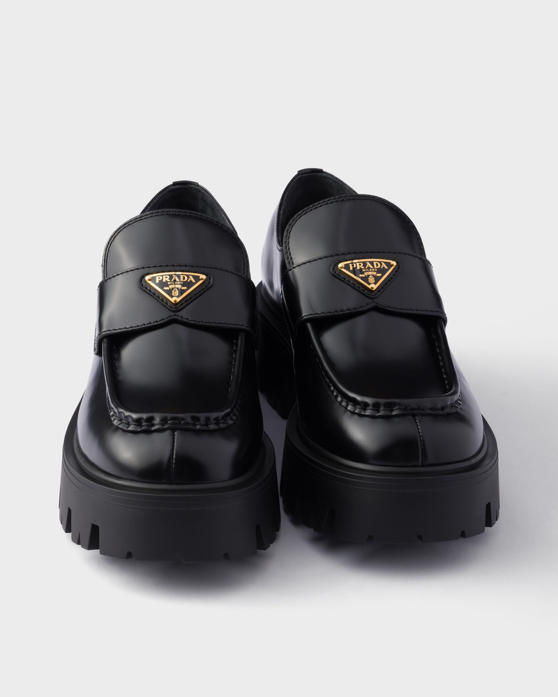 Brushed leather loafers 6