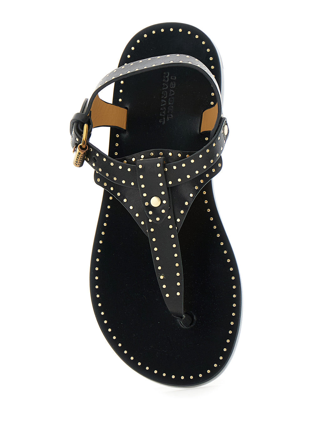 Isabel Marant Women 'Jooni' Black Sandals With Buckle Closure And Metal Studs In Leather Woman - 4