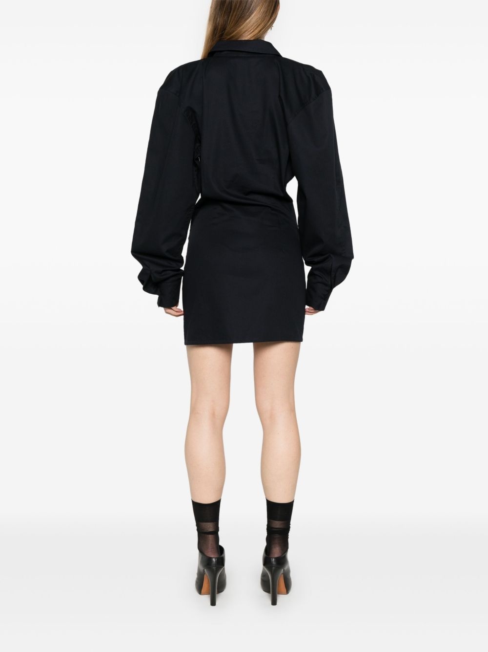 asymmetric mini dress - 4