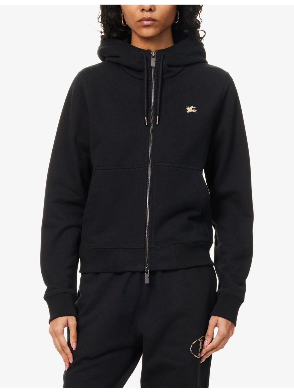 Brand-Embroidery Regular-Fit Cotton-Jersey Hoody - 3