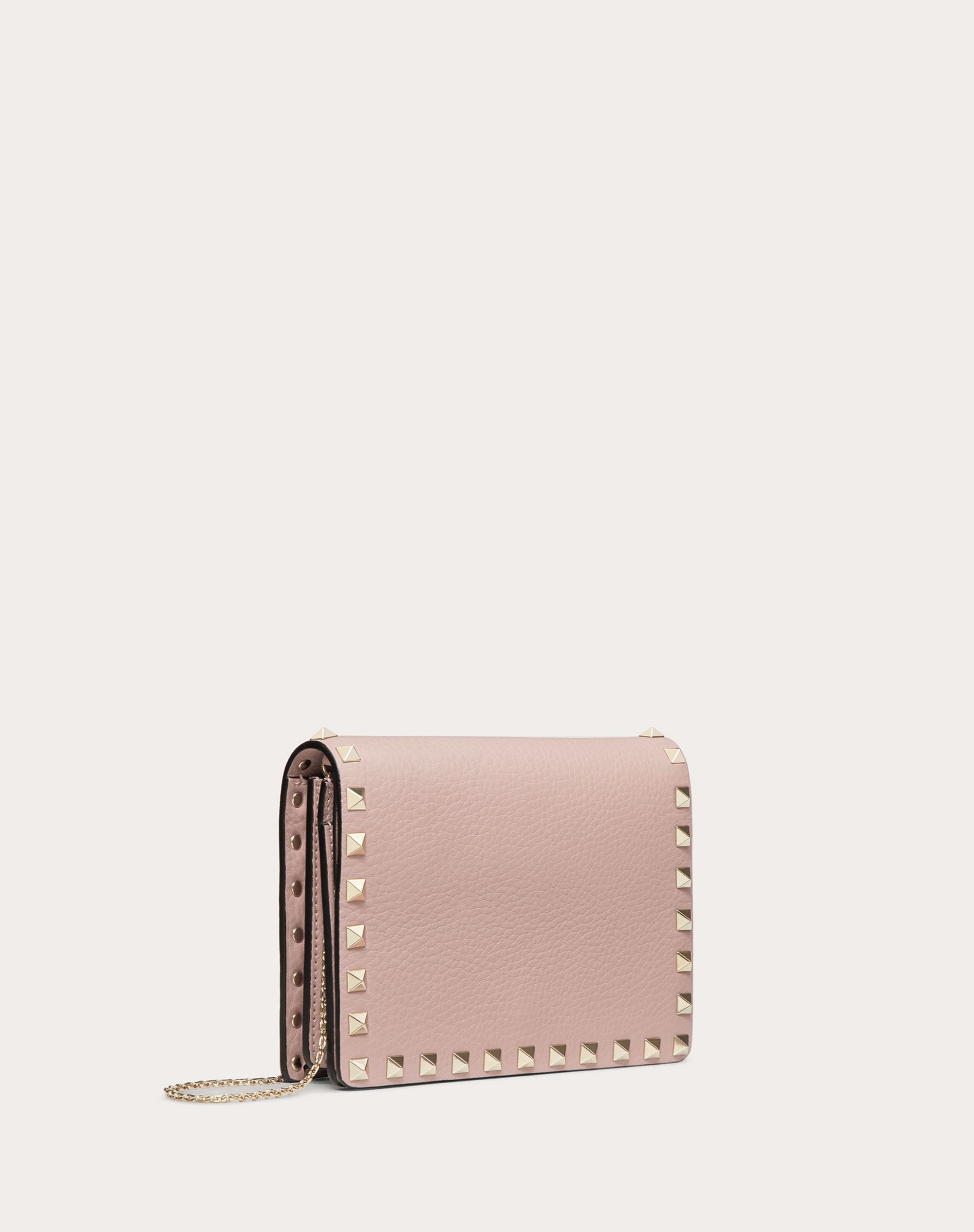 Rockstud Grainy Calfskin Chain Pouch - 4