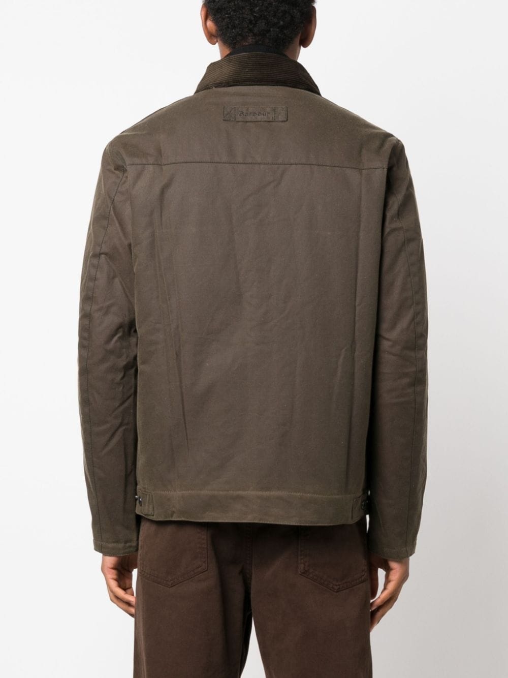 Brunden Wax corduroy-collar jacket - 4