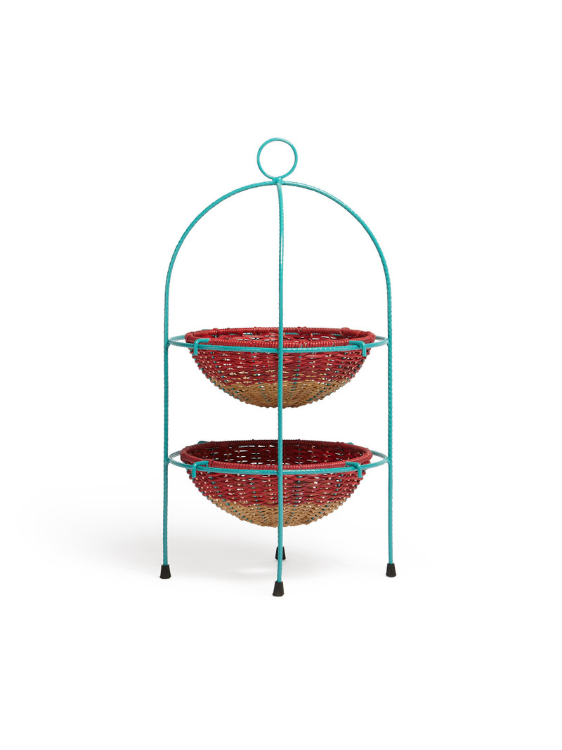 MARNI MARKET ROUND FRUITSTAND IN IRON RED FIBRE 3