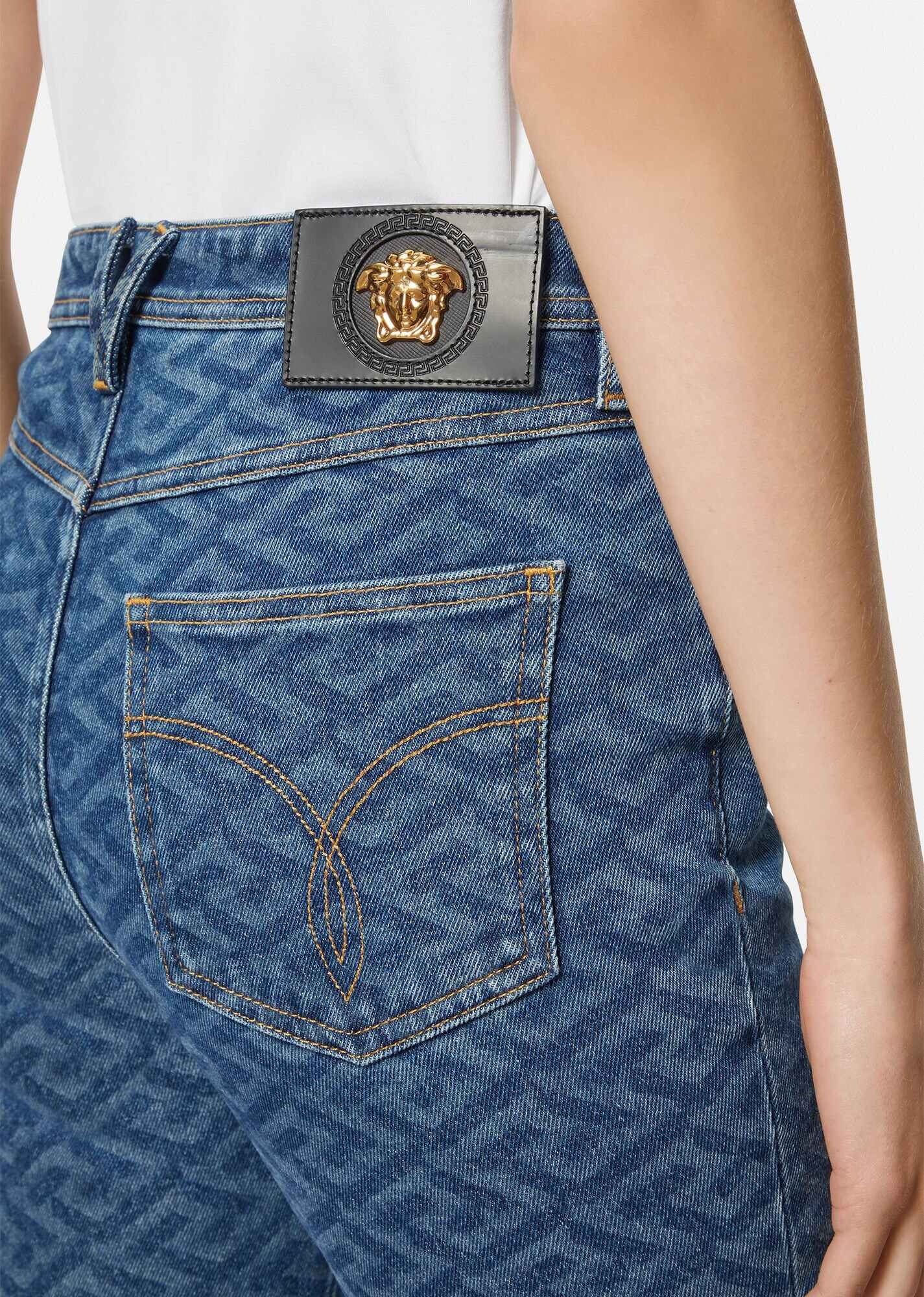 La Greca Print Jeans - 5