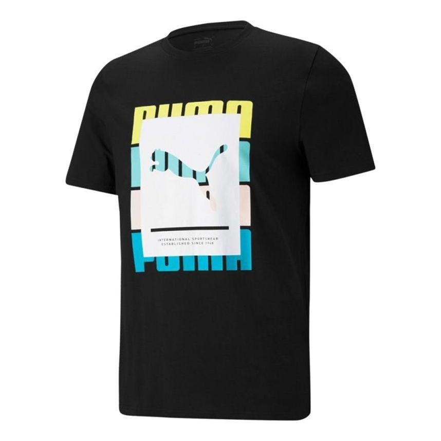 PUMA Summer Court Graphic T-Shirt 'Black' 845864-01 - 1