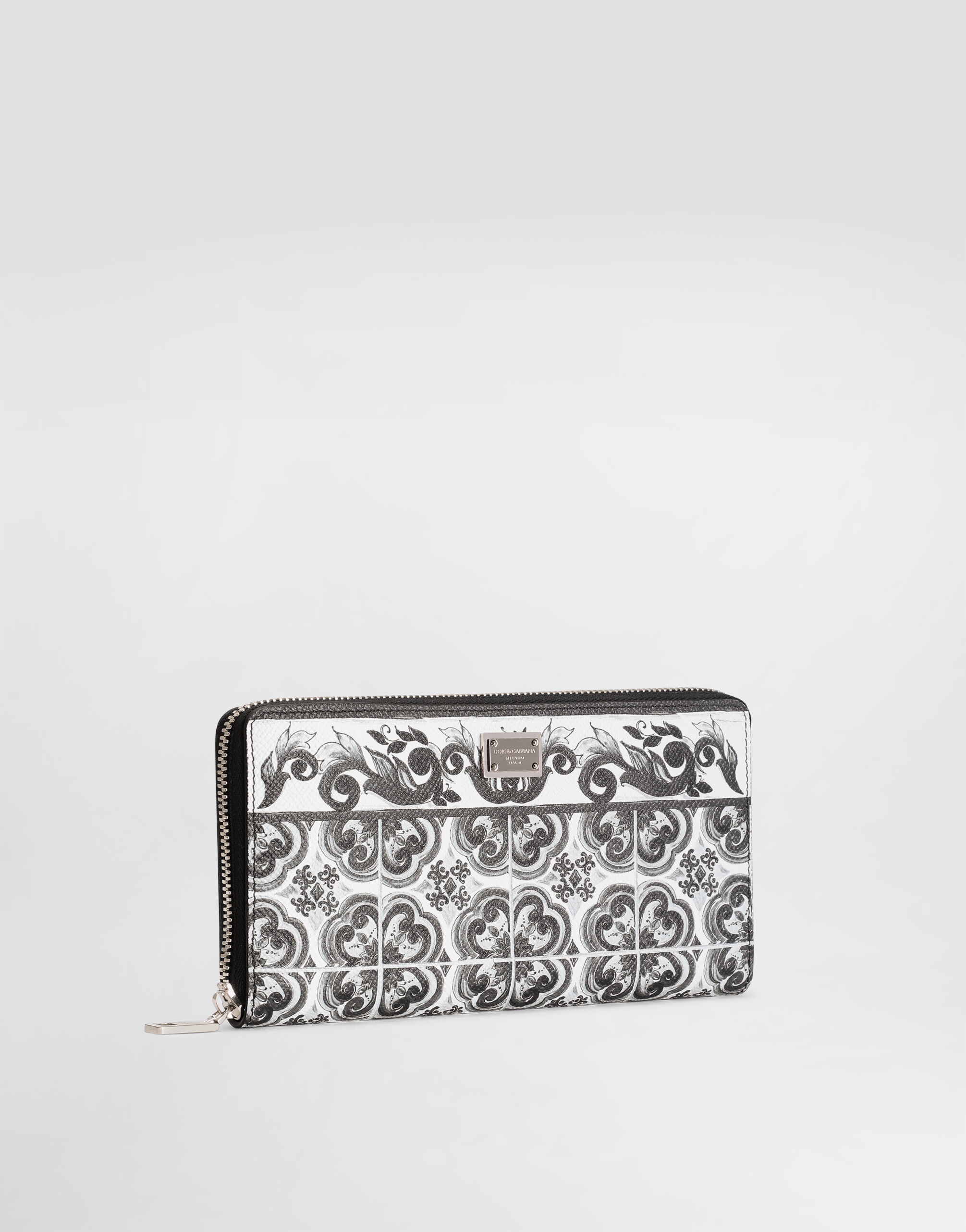 Majolica-print calfskin wallet - 2