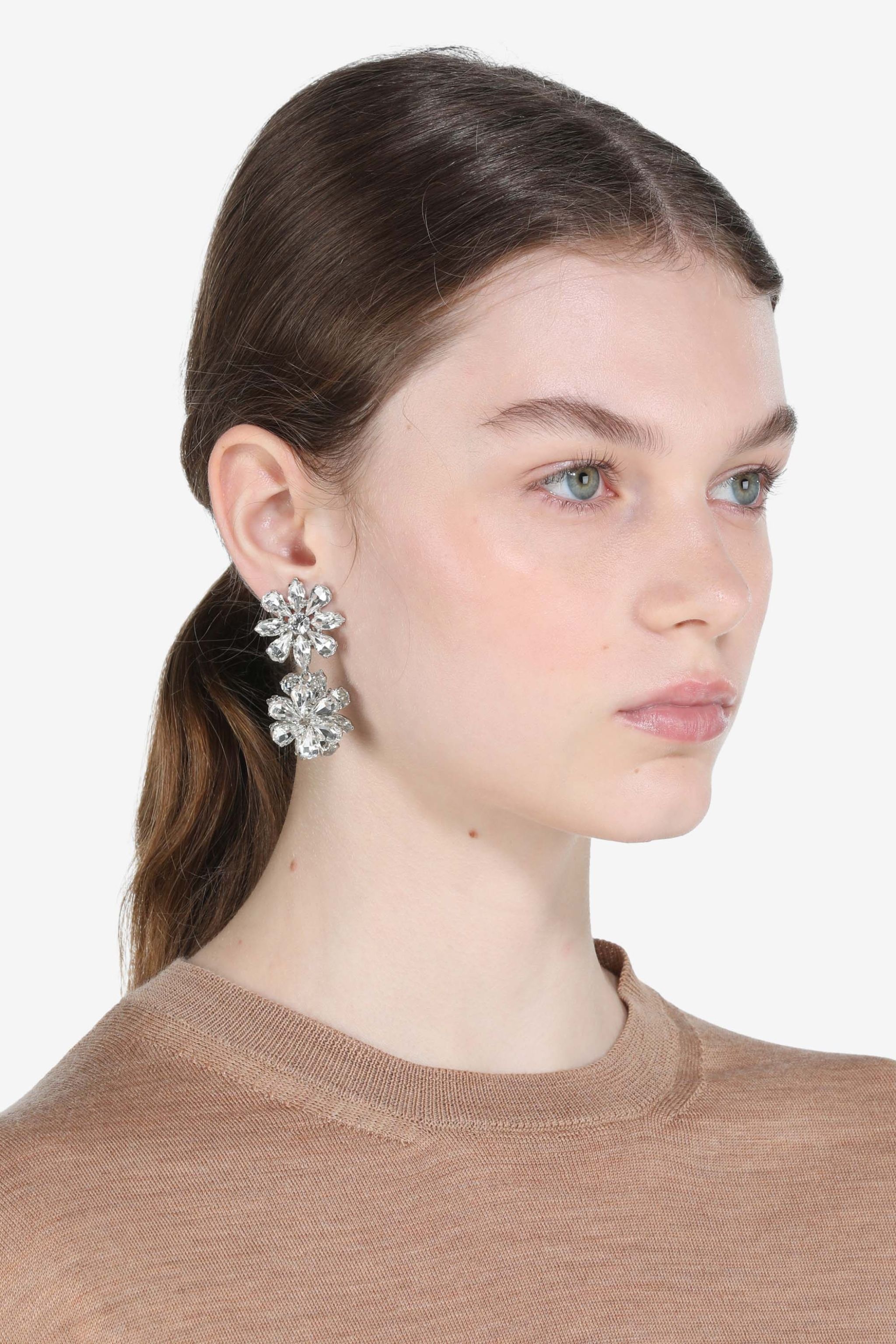 CRYSTAL-EMBELLISHED CLIP-ON EARRINGS - 2
