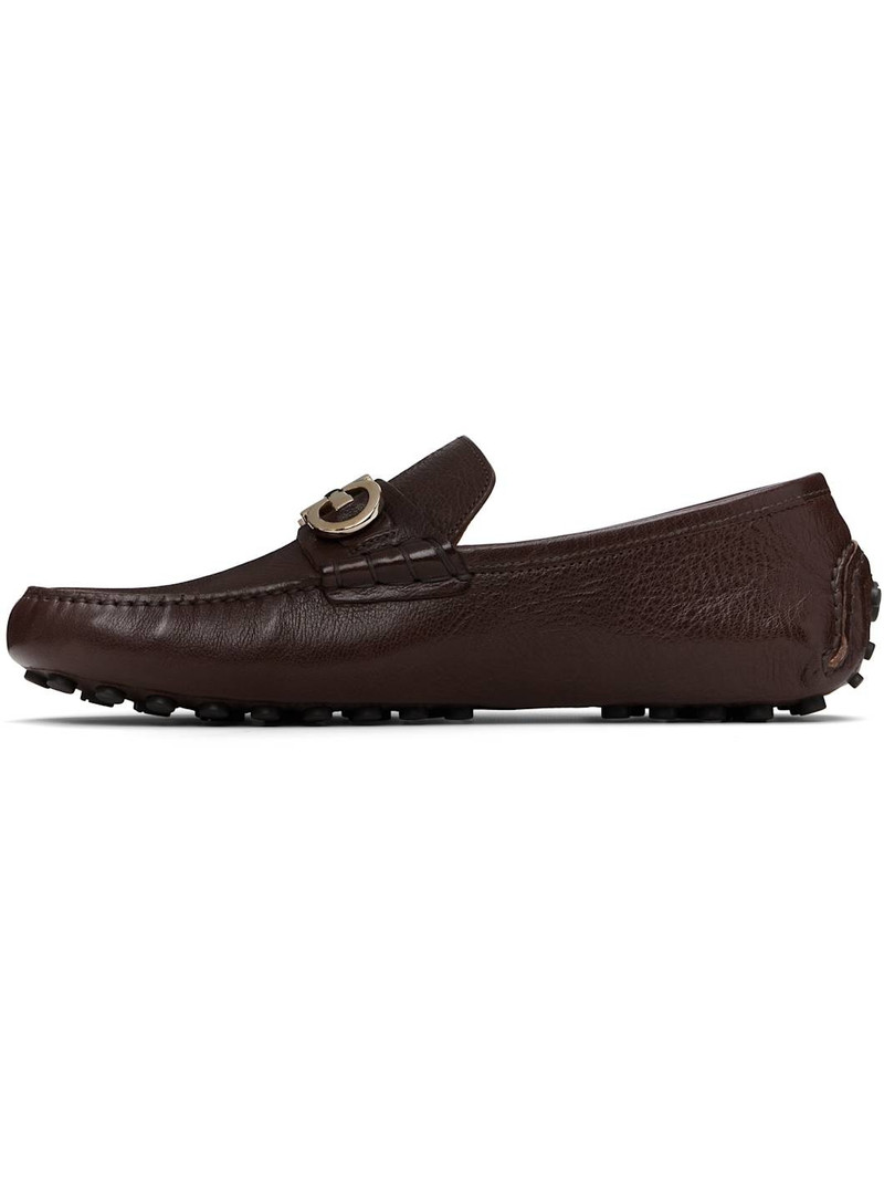 Brown Gancini Ornament Driver Loafers 3