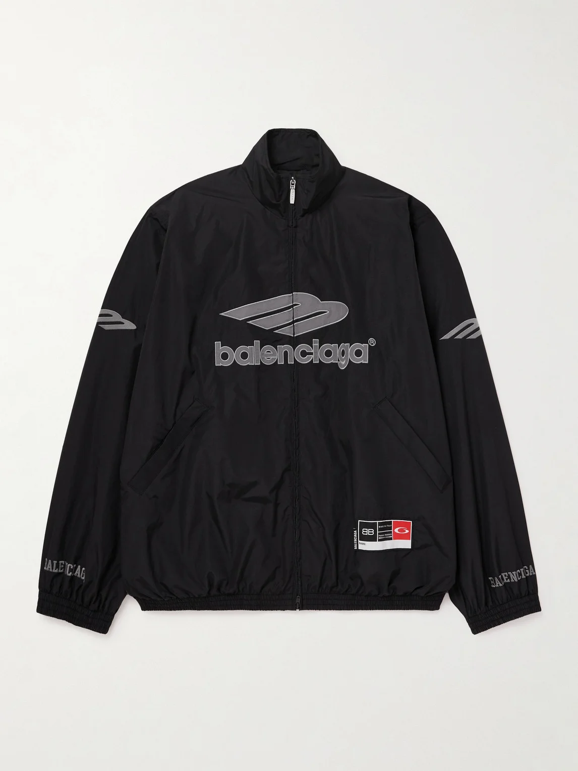 Appliquéd Logo-Embroidered Cotton-Blend Shell Track Jacket - 1