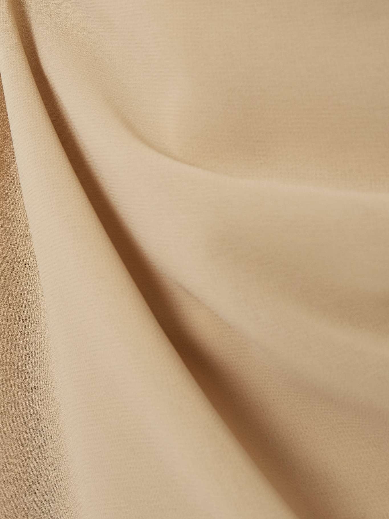 Crystal-embellished draped crepe midi bustier dress Beige - 4