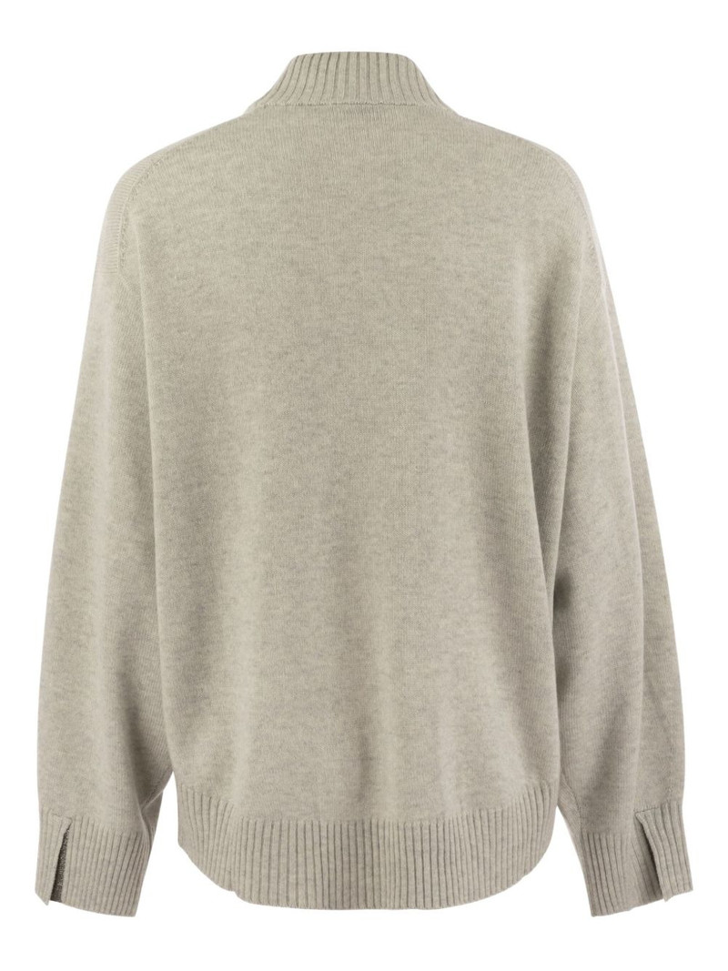 Brunello Cucinelli monile chimney-neck sweater outlook