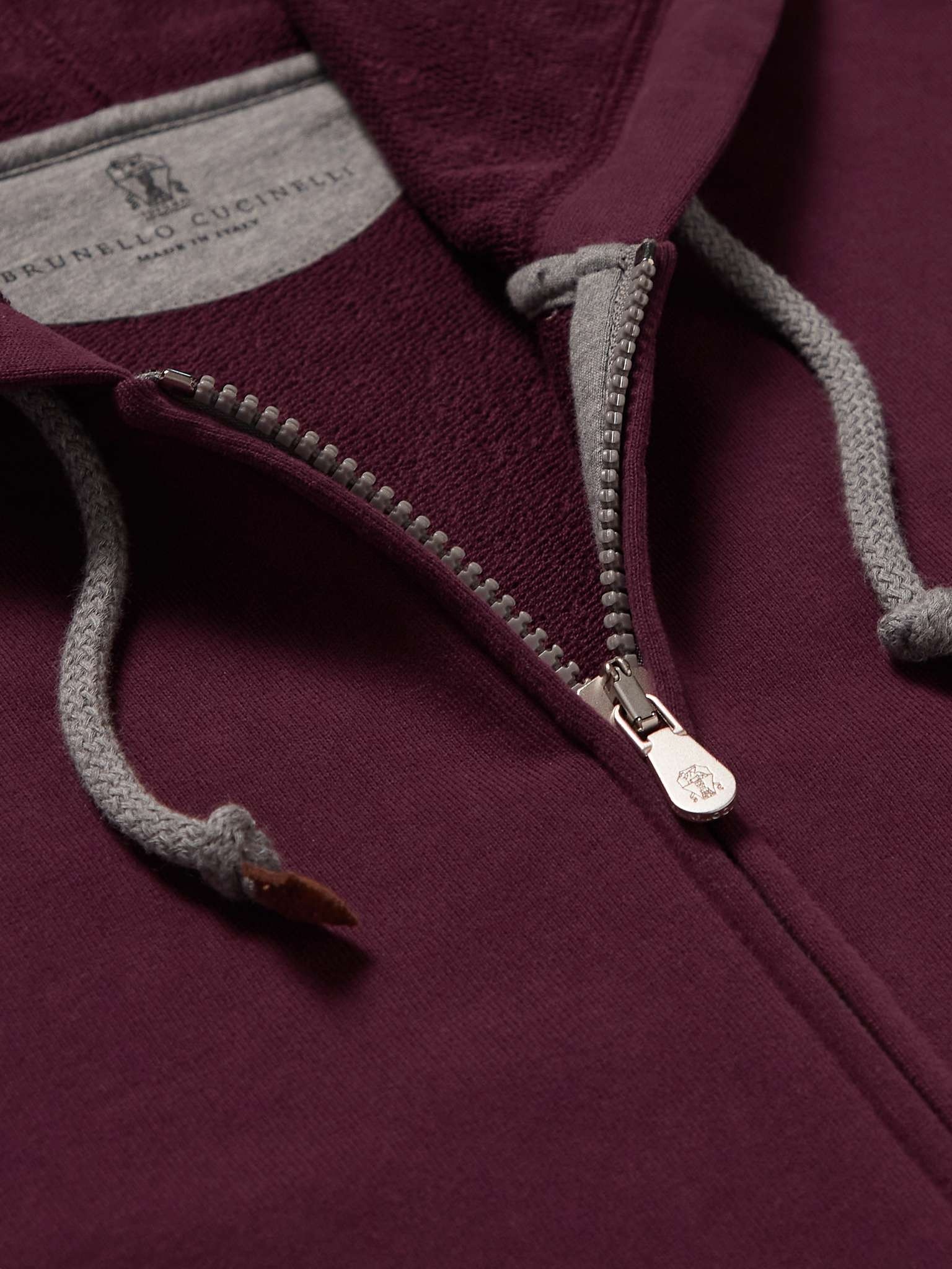 Loopback Cashmere Zip-Up Hoodie - 5