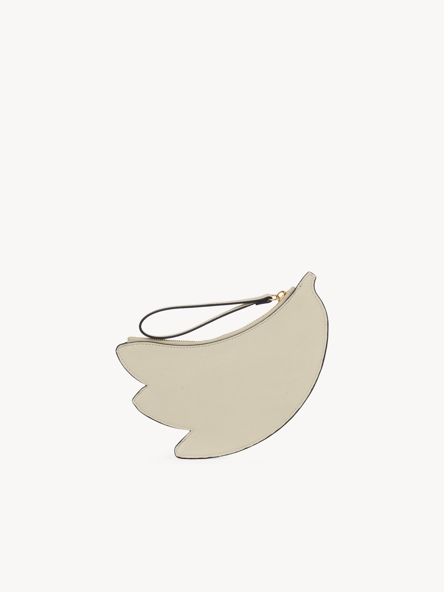 BANANA FLAT POUCH IN GRAINED LEATHER - 3
